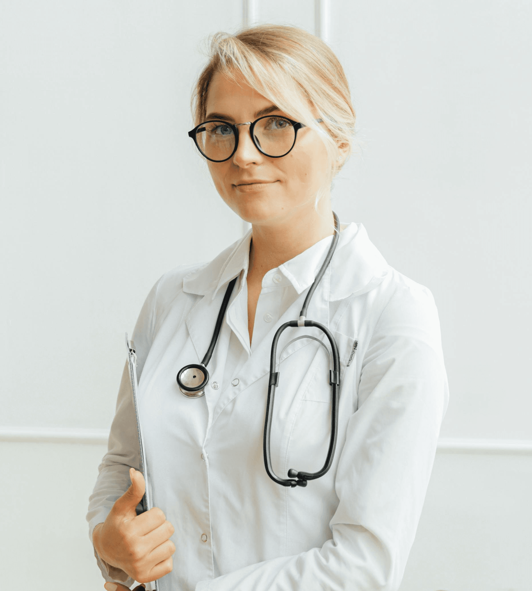 doctor standing with a stethoscope